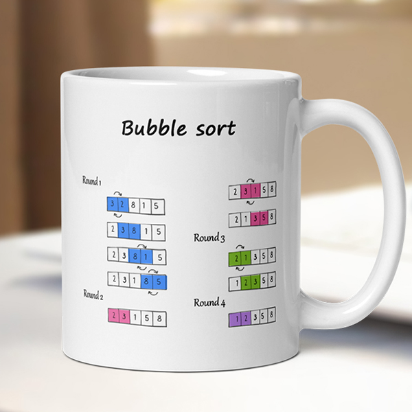 bubble sort mug